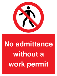 No admittance without a permit